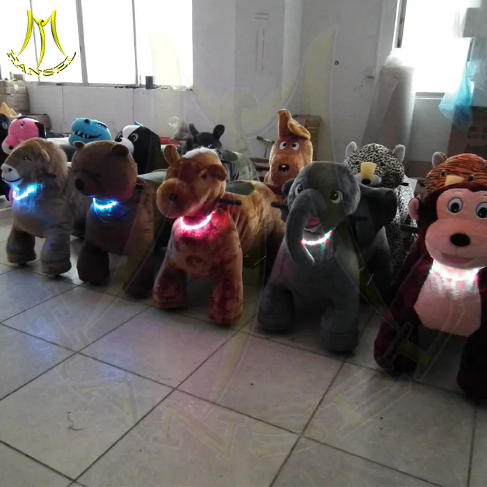 Children Entertainment Walking Animal Scooter Plush Electric Ride on Animals