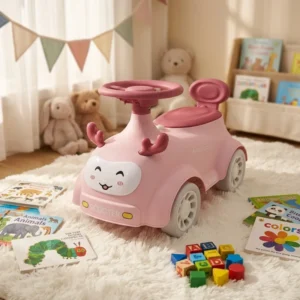 Children Fun Activity Play 4 Big Wheels Baby Girl Ride on Plastic Toy Car for Kids