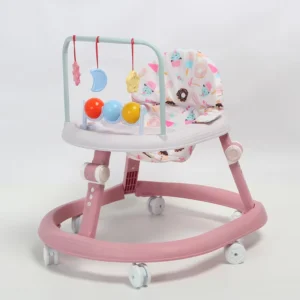 Children High Quality Popular Foldable Adjustable Musical Sit to Stand Learning Baby Walker with Wheels Iron Frame