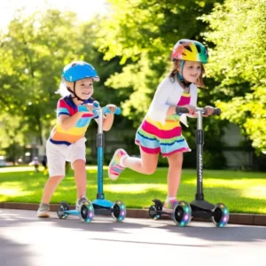 Children Kick Scooter 3 Wheel with LED Light Adjustable Height Lightweight Kids Scooter for 3 to 10 Years Old OEM Supplier