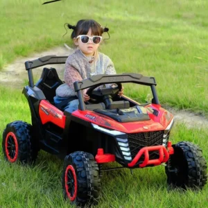 Children Large Battery Self Ride Car Kids 4*4 Motor Wheels Remote Control Off Road ATV Dual Drive Double Seat Open Door Vehicle