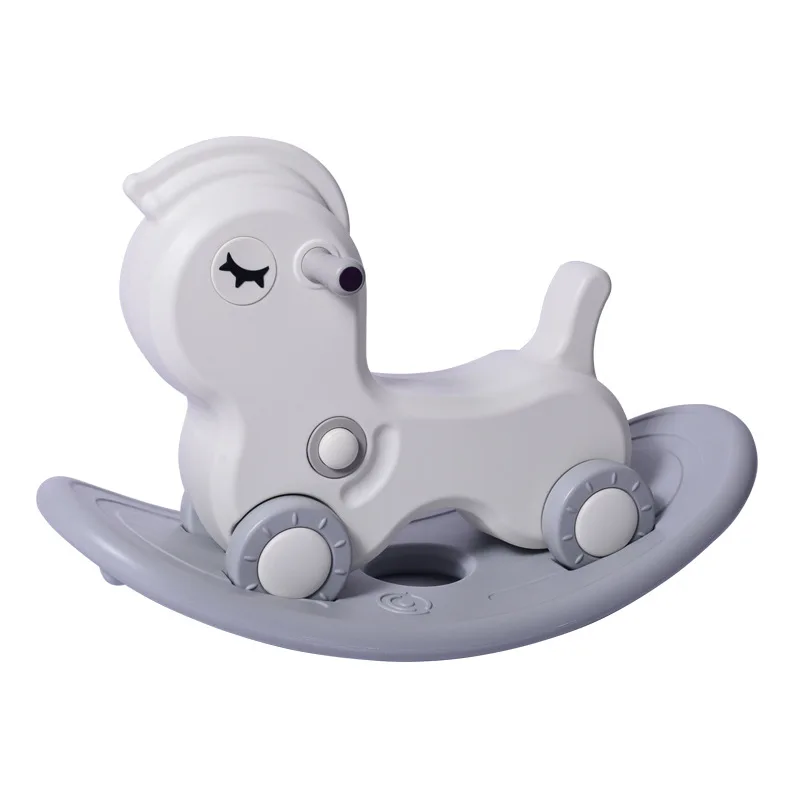 Children Playground Green Toddler Rocking Horse Toy Jumping Animal Unicorn Ride on