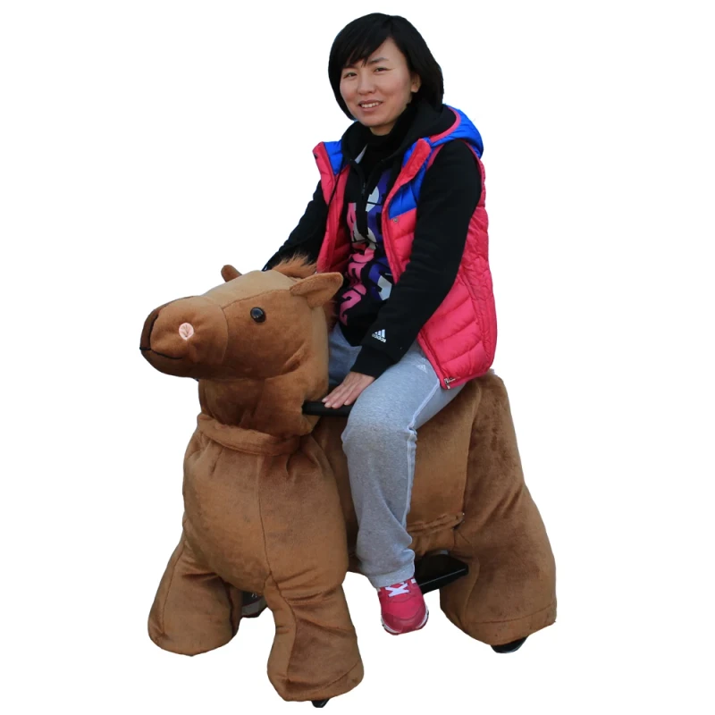 Children Plush Kids Rides Mechanical Riding Electronic Horse