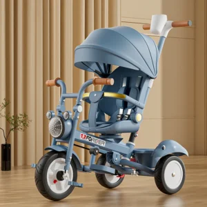 Children Push Handle With Parental Control Kiddo Baby Kids 4in1 Tricycle Bike Ride on Trike