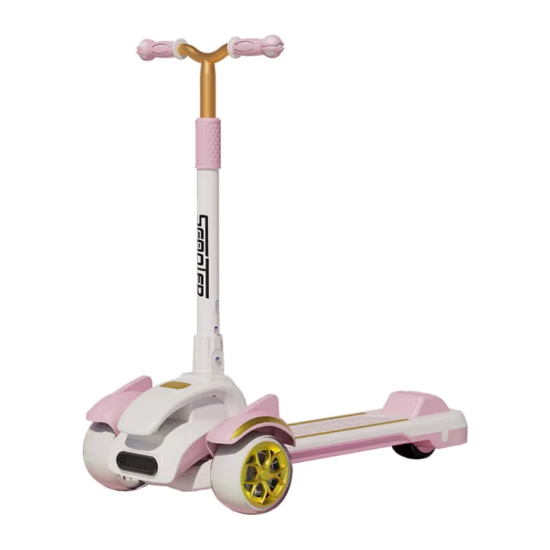 Children Scooter 3 Wheel Adjustable Height Kids Kick Folding Foot Scooter with Flashing Wheels for Kids Aged 2 to 8