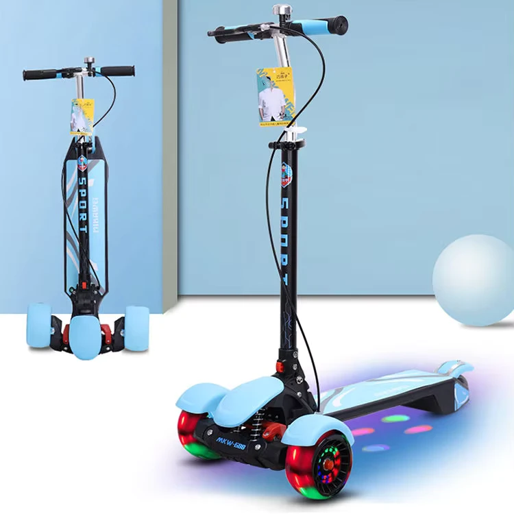 Children Scooter 3 Wheel Scooter With Flash Wheels Kick for 2 12 Year Kids Adjustable Height Foldable Children Scooter