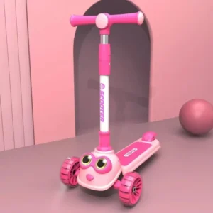 Children Scooter 3 Wheel Scooter with Flash Wheels Kick for 2-12 Year Kids Adjustable Height Foldable Children Scooter