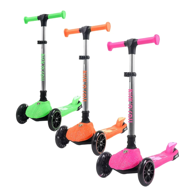 Children Scooter Kids Scooter With Luminous Deck Light up Wheels No Batteries Needed