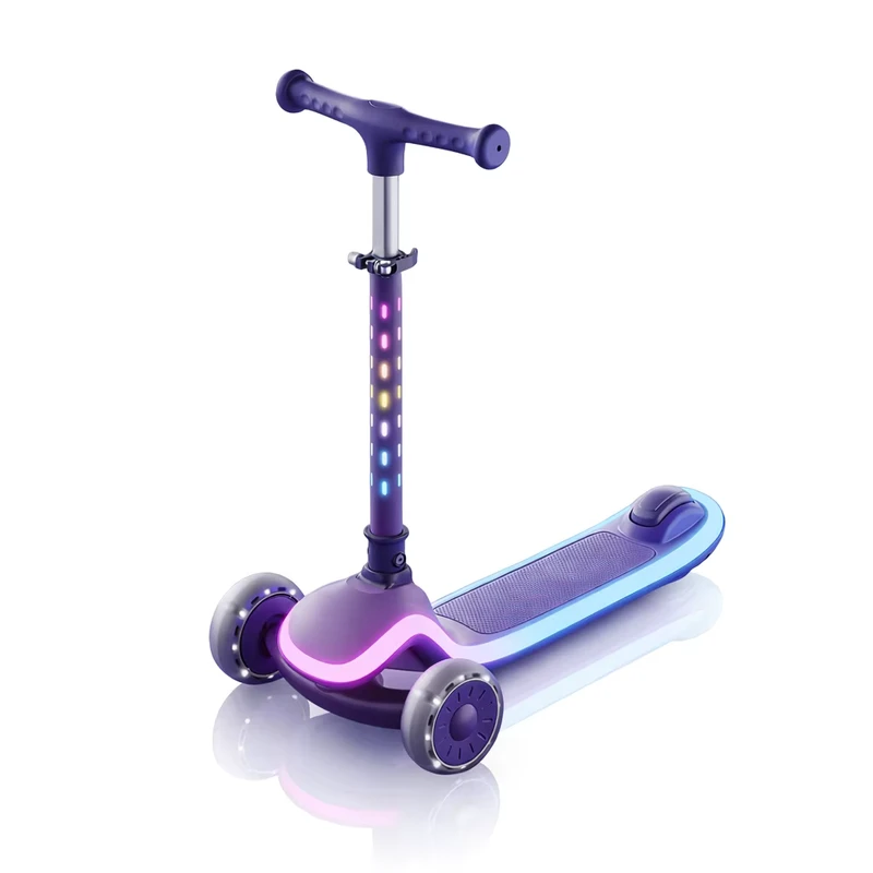 Children Scooter with LED Light Up Deck Outdoor Toddler Kick Scooter Age 3 to 6 Kids Riding Scooter for Playground and Park