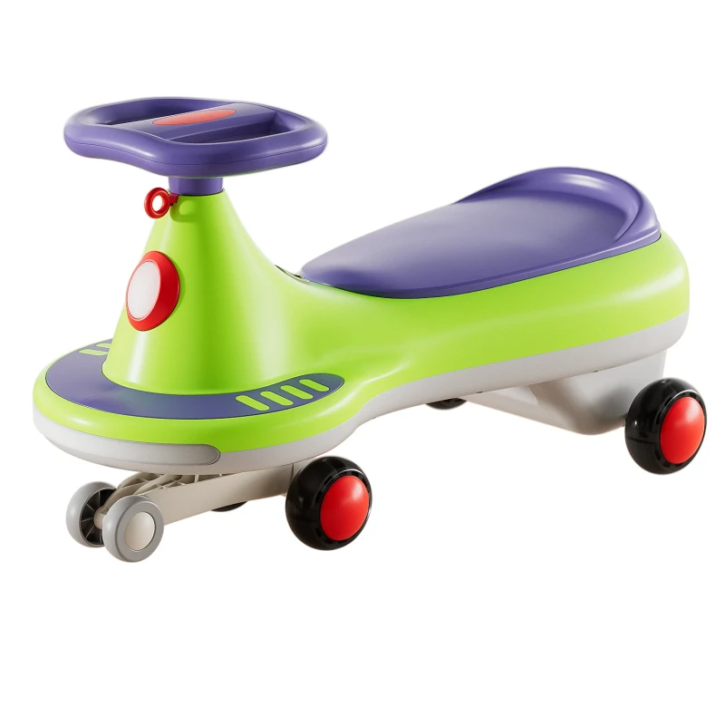 Children Swing Car 360 Degree Rotation Flashing Wheels Kids Toy Baby Swing Car With Light and Music