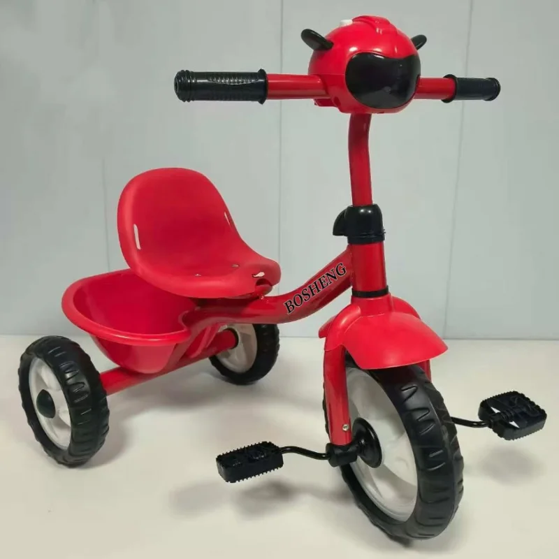 Children Tricycle Baby Pedal Tricycle Simple Children Tricycle Exercise Sports Fitness Bike with Basket Party Gift