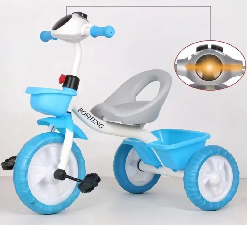 Children Tricycle Baby Pedal Tricycle Simple Children Tricycle Exercise Sports Fitness Bike with Basket Party Gift