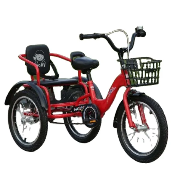 Children Two Seat Tricycle Ride on Car Two Seat Tricycle for Kids