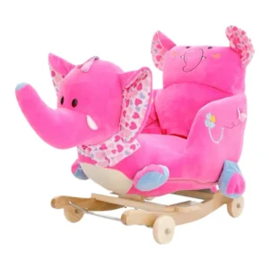 Children Wood Kids Animal Shaped Toy with Plush Rocking Horse