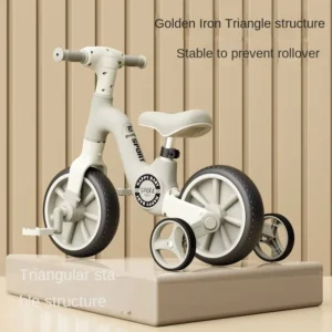 Children’s 1-6years Sliding Tricycle Removable Wheels Balance Car Dual-purpose Children’s Bicycle PU Children’s Scooter