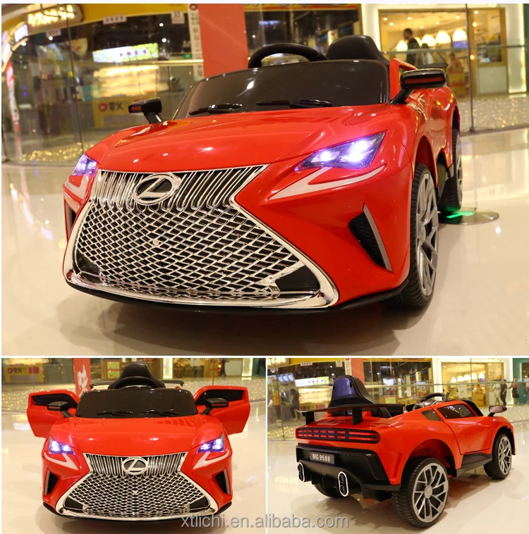 Children's 12V Rechargeable Ride on Supercar with Parental Remote Control and Music LED Lights Outdoor Vehicle