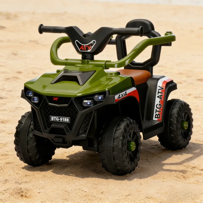 Children's 2 to 4 Years Four-Wheel Plastic Battery-Powered Kids Electric Ride-on Car with Lights Music USB Off-Road