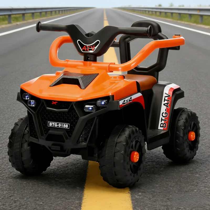 Children's 2 to 4 Years Four-Wheel Plastic Battery Powered Ride-On Toy Car with Lights Music Off Road Direct Factory