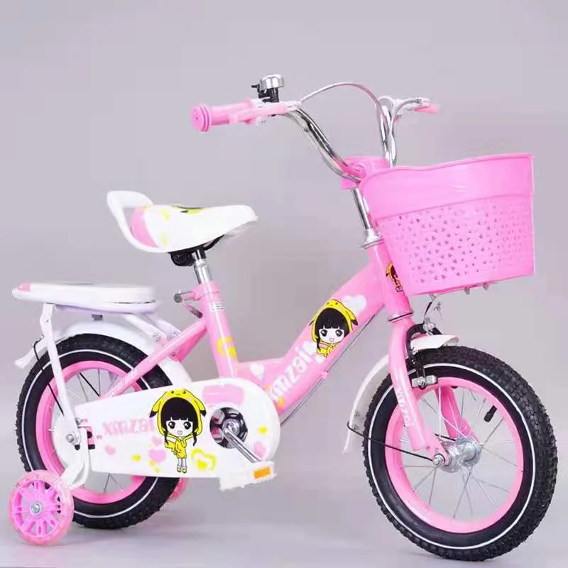 Children's 3 8 Year Old Unisex Balance Bike with Steel Fork Adjustable Saddle & Training Wheels Aluminum Frame