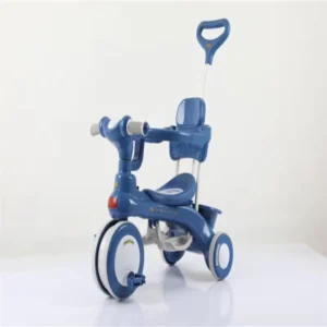 Children’s 3-Wheel Kick Scooter Foldable Steel Electric Start Self-Balancing Training Foot Scooter Kids 6-8 Years Light Music PU