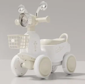 Children’s 4-Wheel Balance Bike 4-Wheel Scooter Walker Balance Trainer for 1-2-3-Year-Old Boys Girls Toddler & Infant Glider