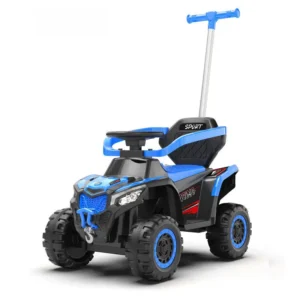 Children’s 4 Wheel Ride on Plastic Push Car 5 Year Old Kids’ Sliding Car with Umbrella Push Bar EN71 Certified