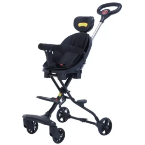 Children’s Aluminum Alloy Lightweight Foldable Stroller Four Wheel Baby Pushchair Sit Recline Bidirectional Footrest Model 9555