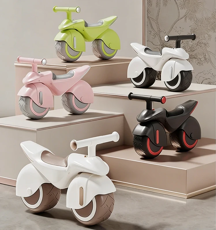 Children's Anti-Rollover Balance Bike Scooter Anti-Slip Two-Wheeled Sub-Balance Car for Kids' Fun