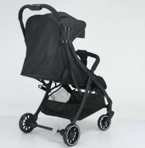 Children’s Baby Stroller with Oxford Fabric Awning and Thread PU Wheel One Click Folding