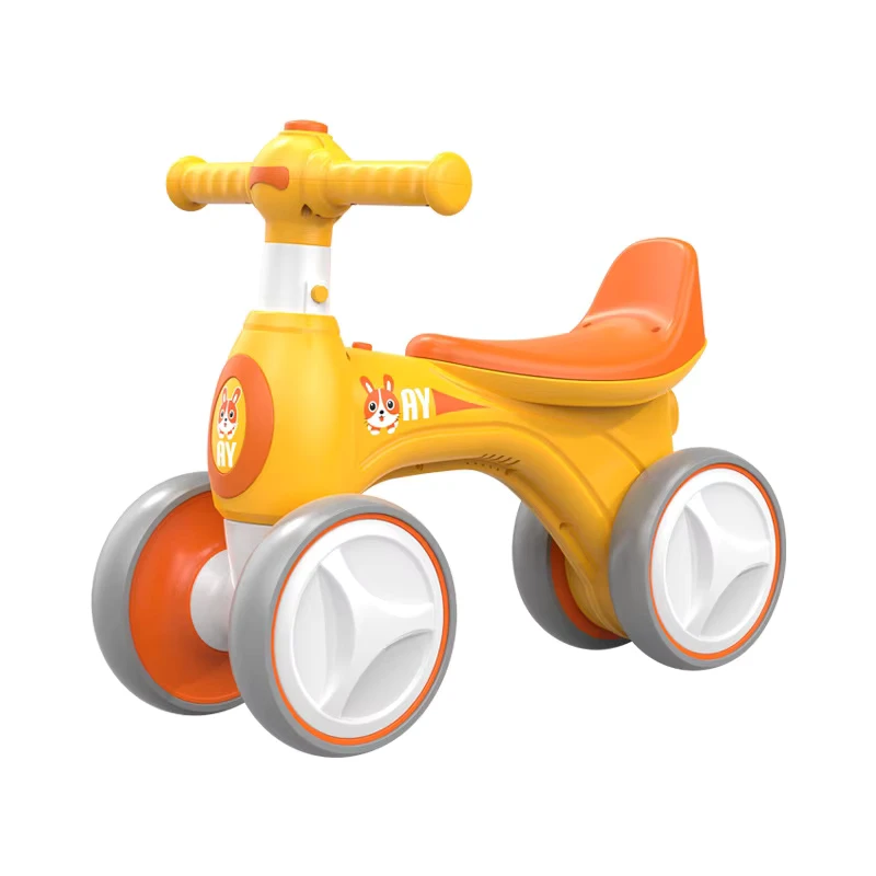 Children's Balance Car Four wheel Scooter Without Pedals 1-4 Years Old Can Take a Toddler Toy Car Children's Toy Yo yo Car with