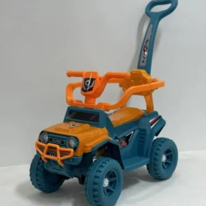 Children’s Electric 4 Wheel Battery Powered Plastic Ride on Car for 2 4 and 5 7 Years with Swinging Feet Push Bar
