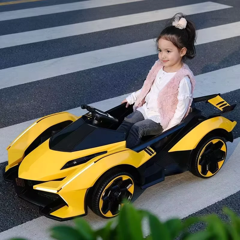 Children's Electric 4 Wheel Drive Outdoor Ride On Sports Car Plastic Remote Control Toy for Unisex Ages 4 16