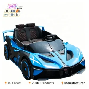 Children’s Electric Bugatti Car Toy for Kids & Adults Boys & Girls Double Remote Control 4 Wheels Battery Plastic