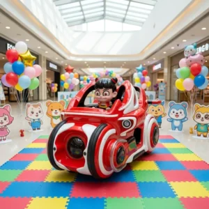 Children’s Electric Bumper Car Riding Timing Remote Control Toy Fiberglass Under 150kg Capacity