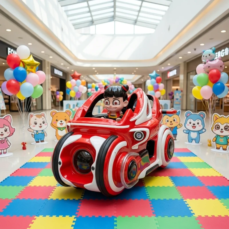 Children's Electric Bumper Car Riding Timing Remote Control Toy Fiberglass Under 150kg Capacity
