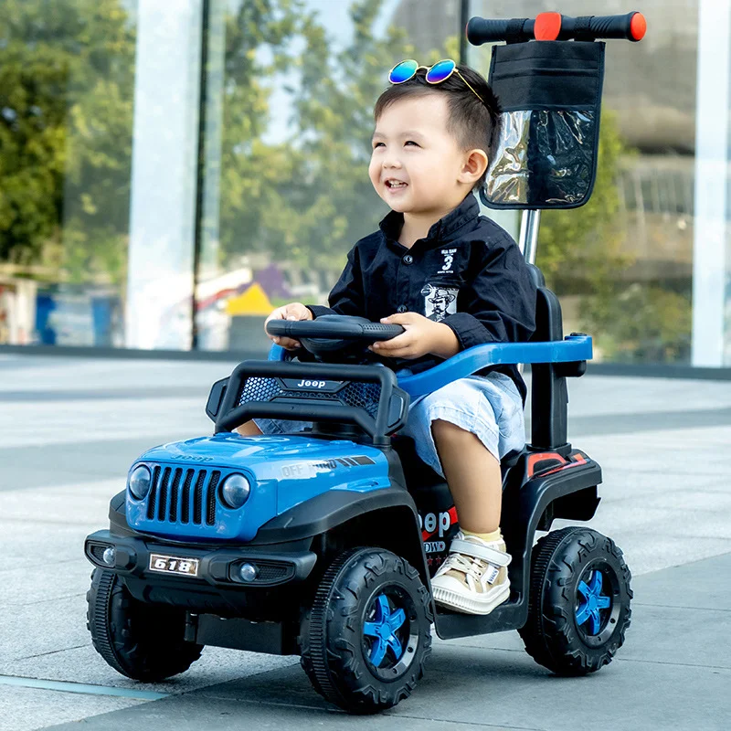Children's Electric Car Pushcart With Four Wheels Remote Control Charging Function Baby Toy Car