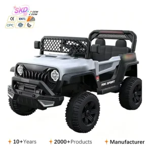 Children’s Electric Four-Wheel Off-Road Remote Control Ride-On Rocking Car for Baby Kids 1-6 Years Old Unisex Plastic Kids Car