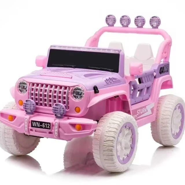 Children's Electric Four Wheel Off Road Ride On Car Remote Controlled Toy Vehicle for Boys Girls Aged 1 6 Years Plastic