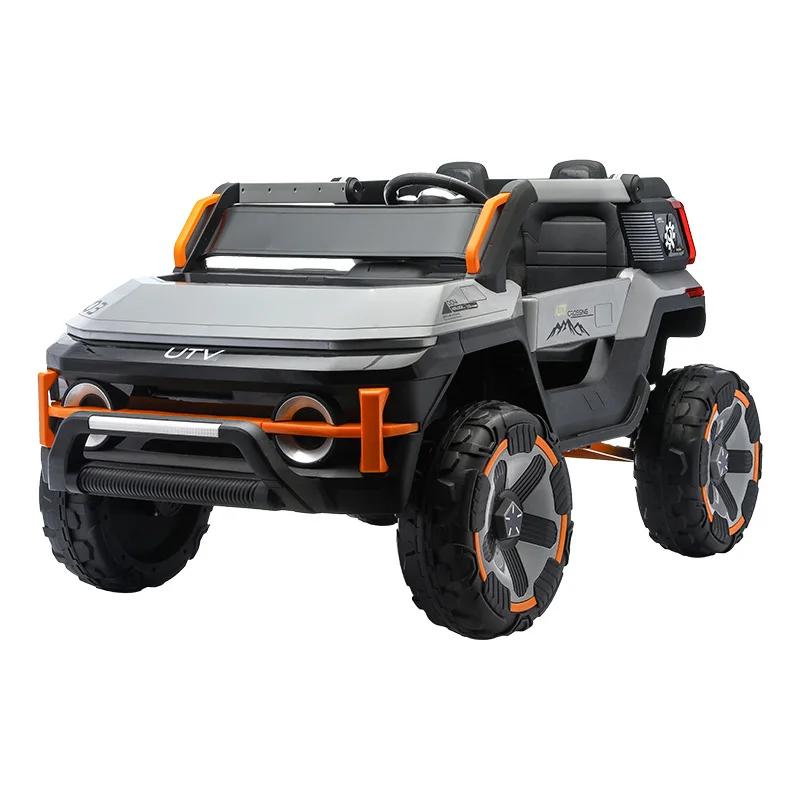 Children's Electric Four-Wheel Off-Road Vehicle Remote-Controlled Ride-On Toy Car for 2 to 8 Years Plastic Unisex