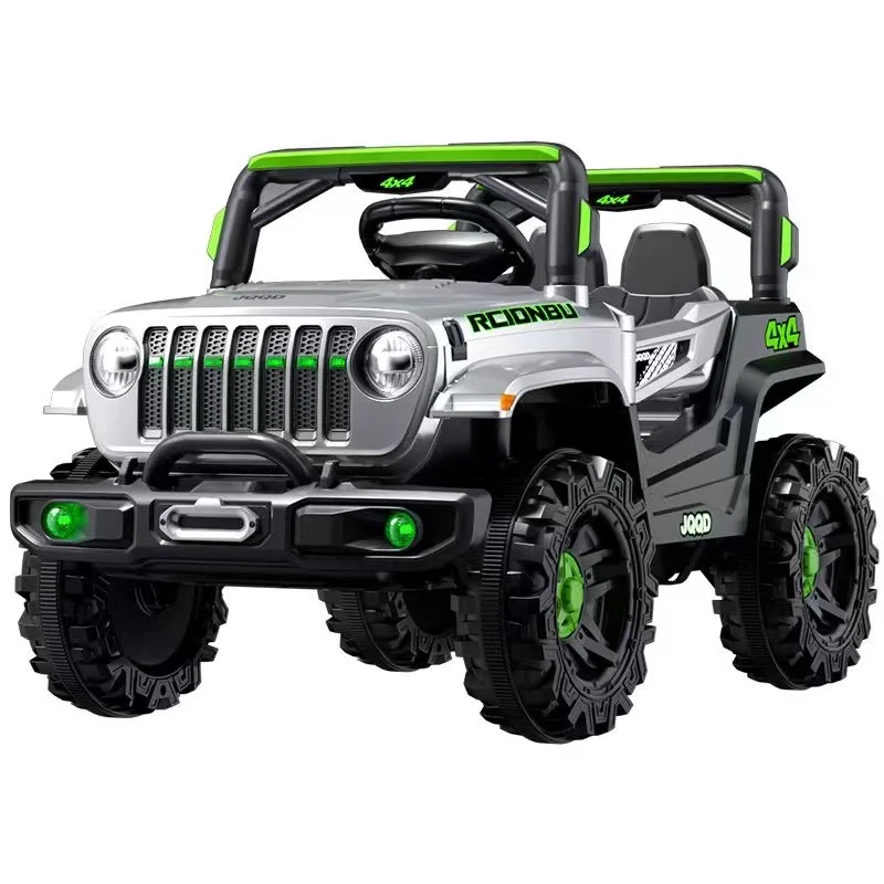 Children's Electric Four Wheeled Ride on Toy Classic Car with Dual Remote Control Drive for Girls Kids 2 Seater
