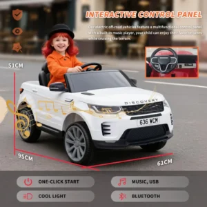 Children’s Electric Four-Wheeled Ride-on Toy Classic Car with Dual Remote Control Drive for Kids Electric Car Ride on