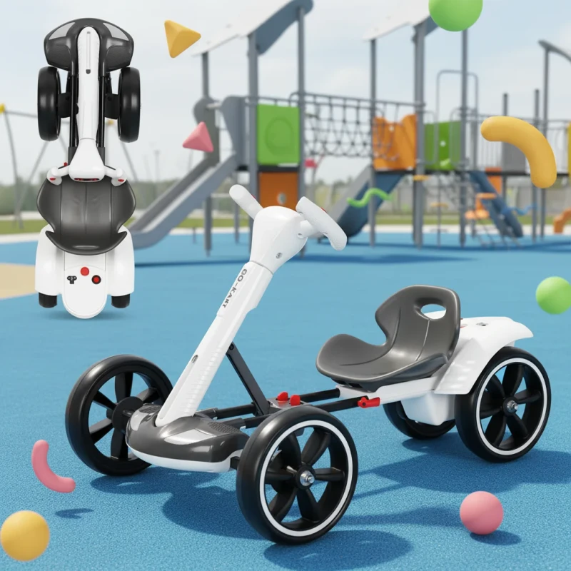 Children's Electric Four wheel Tricycle 2 6 Years Old Plastic Foldable Racing Bike with Free Installation