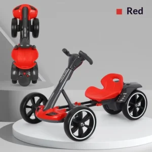 Children’s Electric Go Kart Foldable Four Wheeler for Outdoor Use Max Load 60KG Early Education