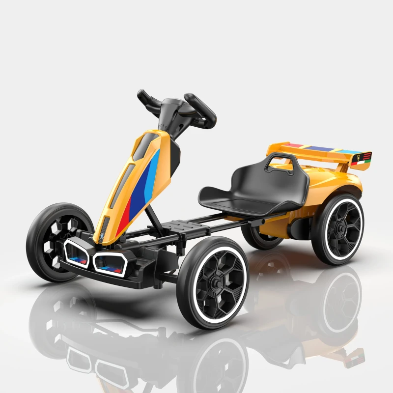 Children's Electric Go-Karts with One-Key Start Battery Operated EVA Wheels Safety Belt Eco-Friendly Body for Boys 3-7 Years