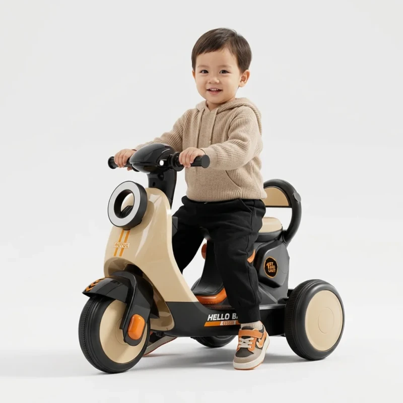 Children's Electric Motorcycle Plastic Remote Control Rideable 1 6 Years Old Baby Tricycle Toy Music Lighting Boy's New Year