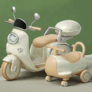Children’s Electric Motorcycle Tricycle, Baby Electric Bottle Car, Plastic Remote Control Toy Car for Boys and Girls