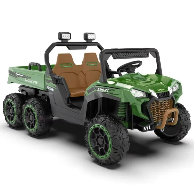 Children's Electric Off Road Four Wheel Utility Vehicle Double Seat Plastic Remote Control Car for Kids