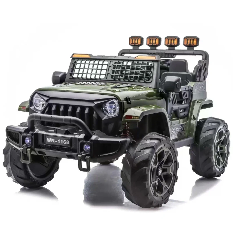 Children's Electric Off-Road Vehicle Four-Wheel Remote Control Ride-On Toy Car for 1-8 Years Old Plastic