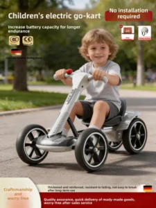 Children’s Electric Ride-On Car Sit-In Go-Kart Four Wheels Boys’ Girls’ Battery-Powered Toy Complete Remote Control