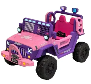 Children’s Electric Ride-On Car with 4-Wheel Drive and Remote Control Durable Safe Plastic Toy for Unisex 2-7 Year Olds